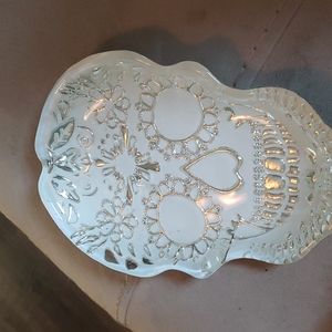 Halloween skull dish